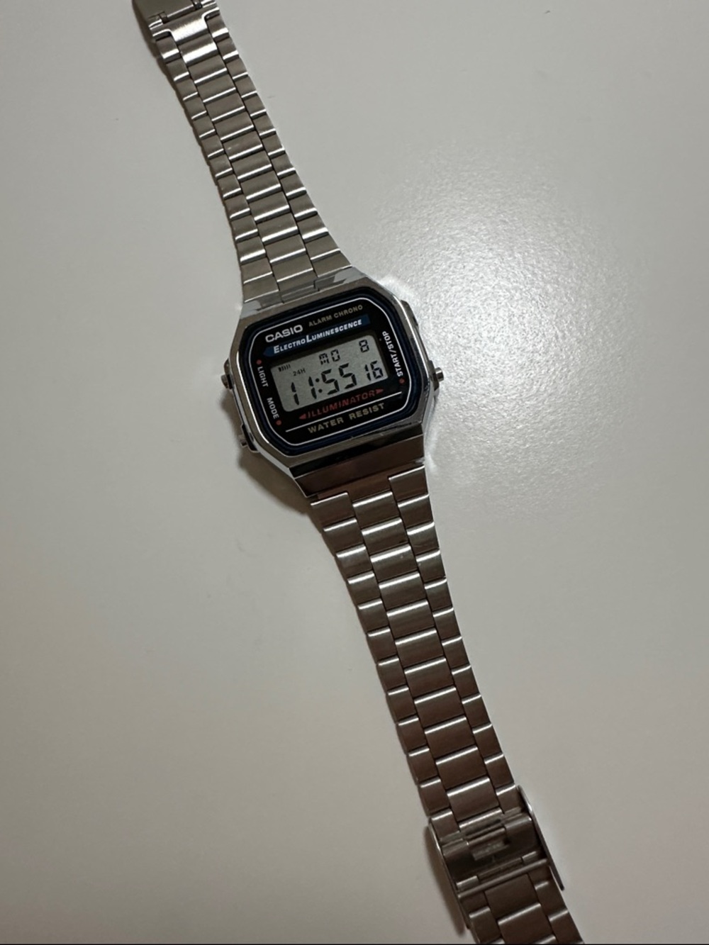 Casio Silver Retro Digital Bracelet Watch